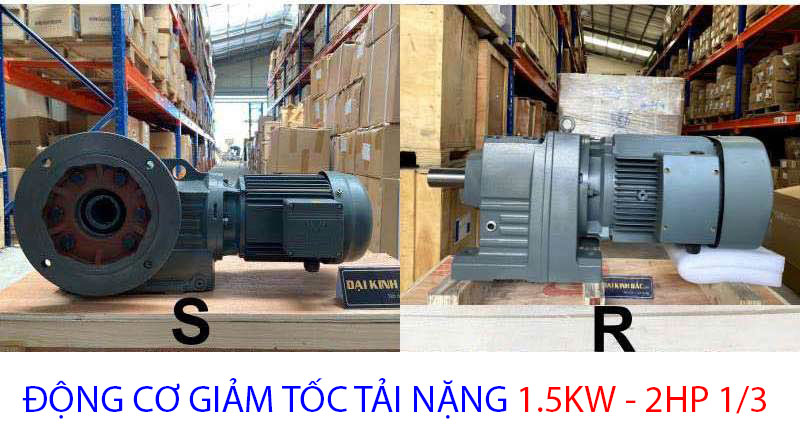 động cơ giảm tốc tải năng 1,5kw 2hp 1.3