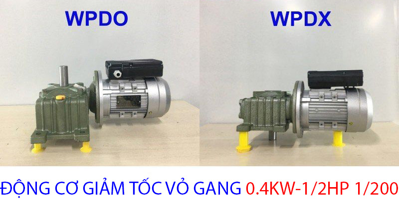động cơ giảm tốc vỏ gang 0.4kw 1.2hp 1.200