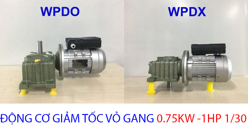động cơ giảm tốc vỏ gang 0.75kw 1hp 1.30