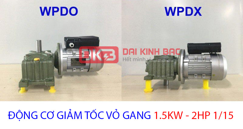 động cơ giảm tốc vỏ gang 1.5kw 2hp 1.15