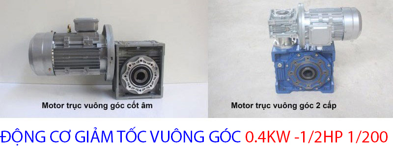 động cơ vuông góc 0.4kw 1.2hp 1.200