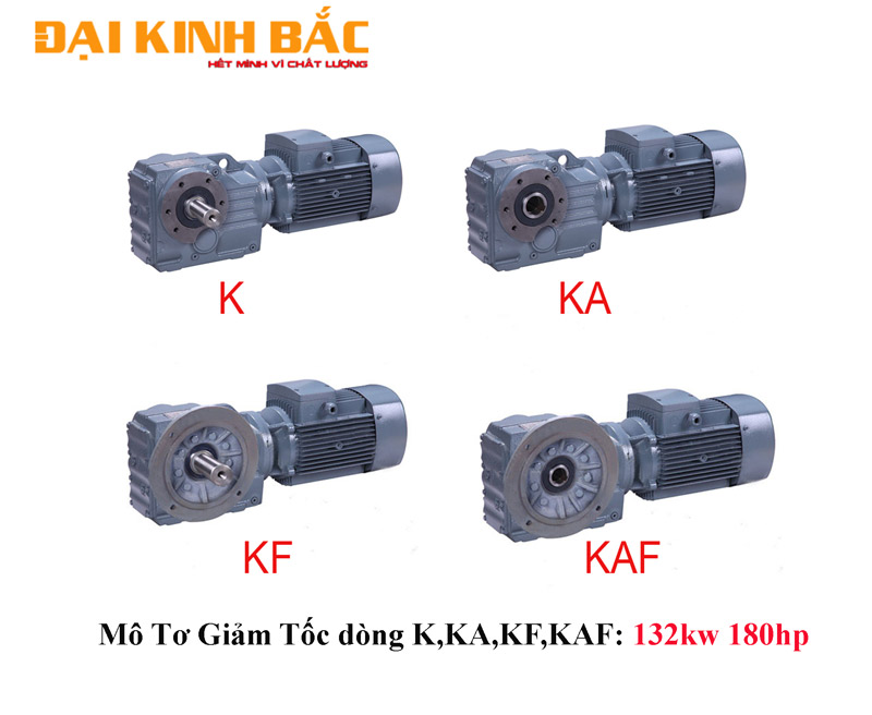 K Series Mô tơ Giảm Tốc 132kw 180hp