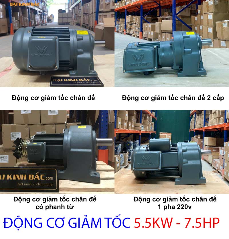 Động cơ giảm tốc chân đế 5.5Kw - 7.5Hp