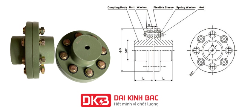 bản vẽ khớp nối FCL