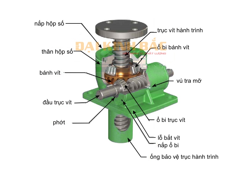 Cấu tạo của hộp số vitme