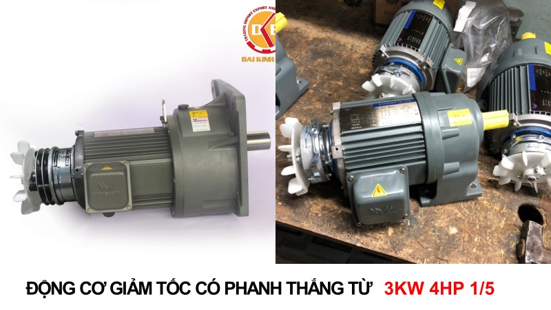 động cơ giảm tốc 3kw 4hp 1/5
