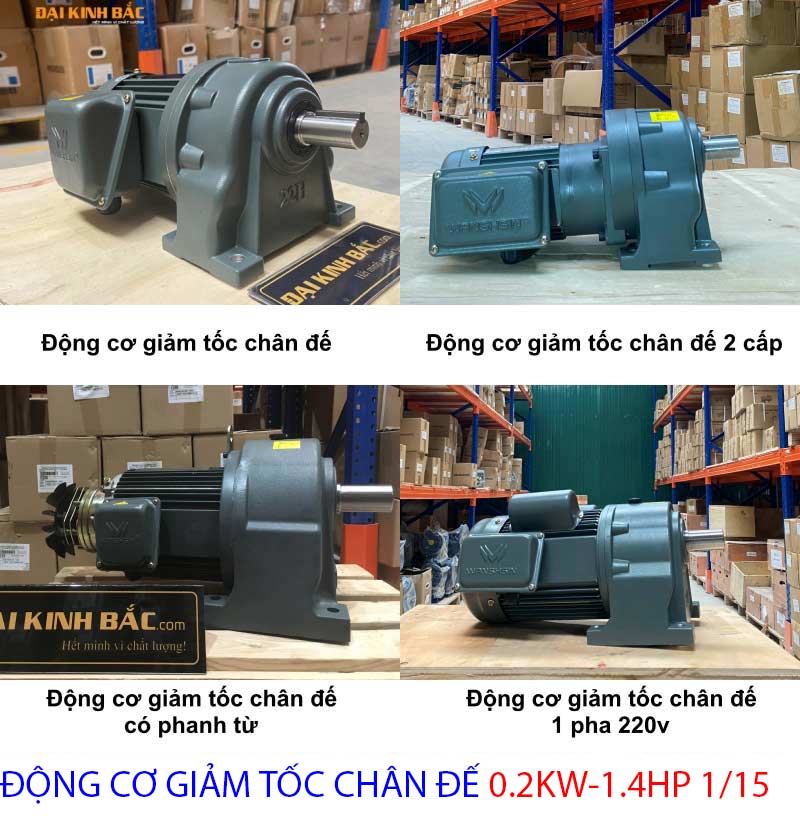 động cơ giảm tốc 0.2kw 1.4hp 1.15