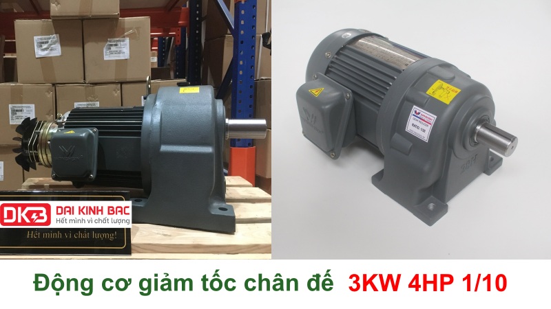 động cơ giảm tốc 3kw 4hp 1/10