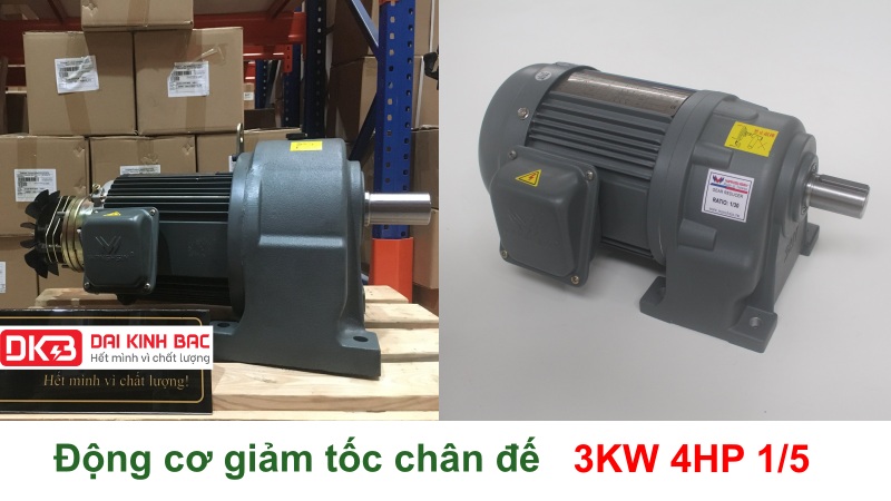động cơ giảm tốc 3kw 4hp 1/5