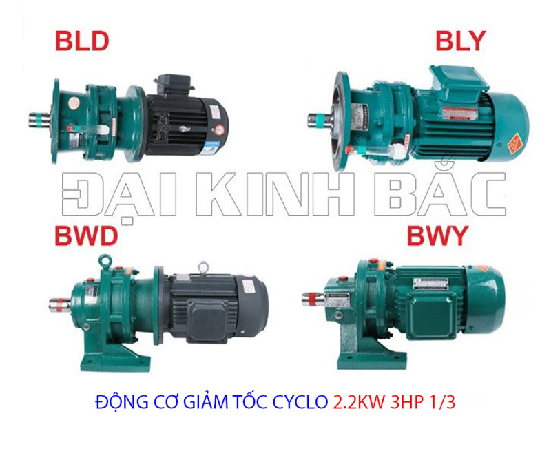 động cơ giảm tốc 2.2kw 3hp 1/3