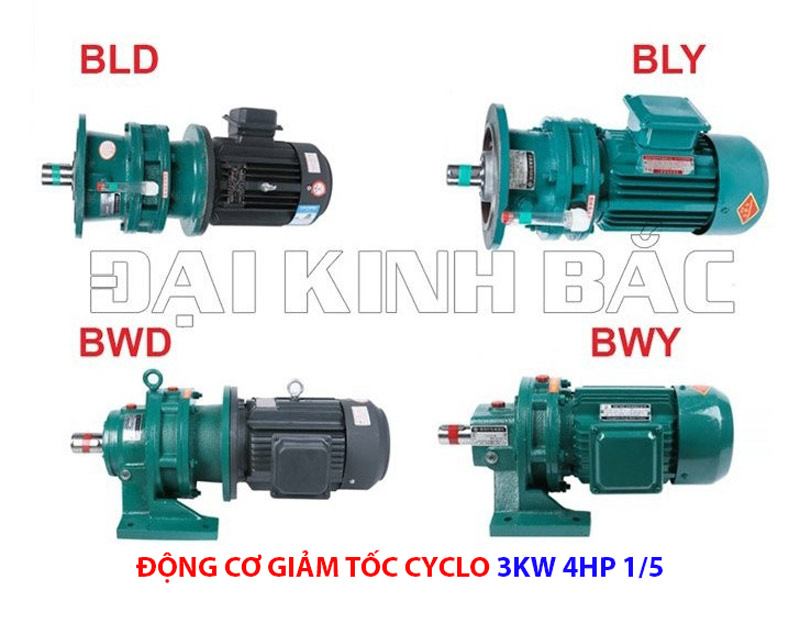 động cơ giảm tốc 3kw 4hp 1/5