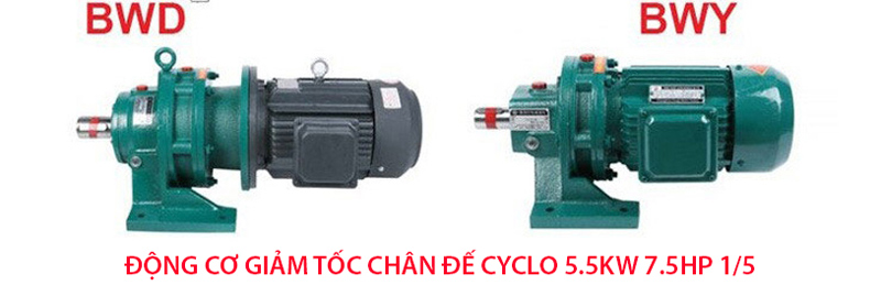động cơ giảm tốc 5.5kw 7.5hp 1/5