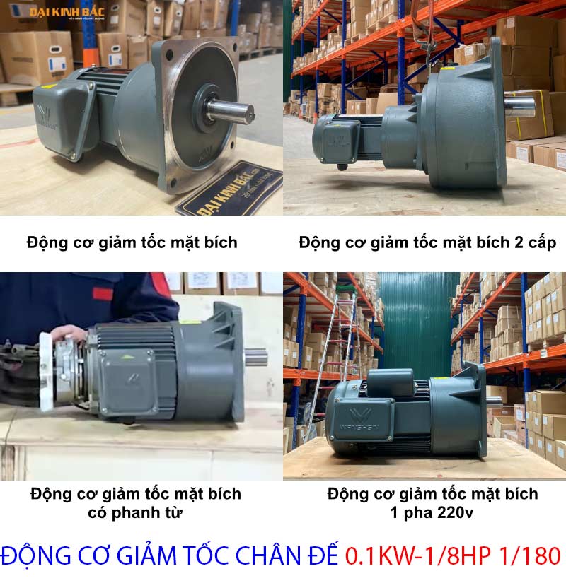 động cơ giảm tốc mặt bích 0.1kw 1.8hp 1/180