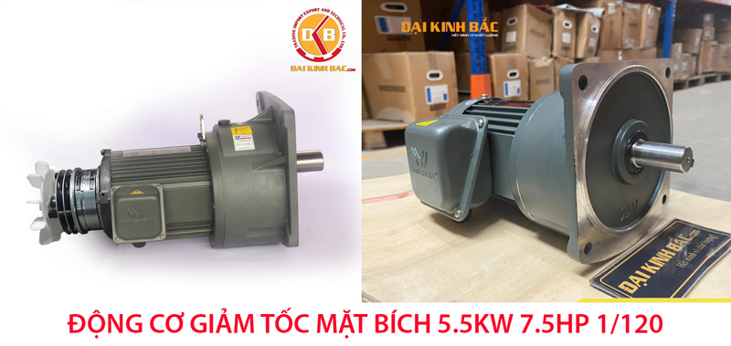 động cơ giảm tốc 5.5kw 7.5hp 1/120