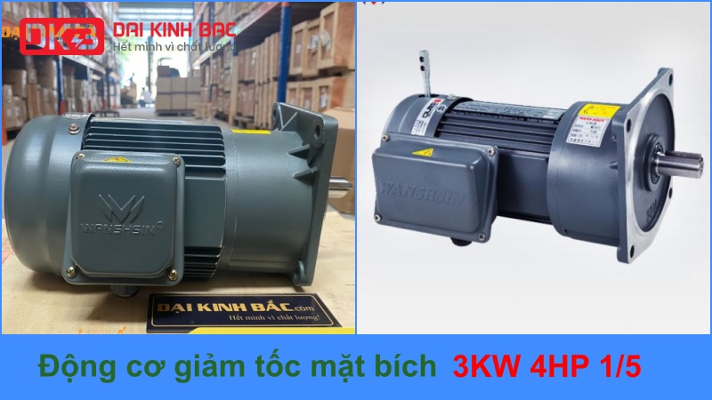 động cơ giảm tốc 3kw 4hp 1/5