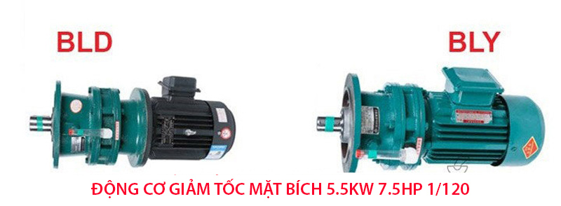 động cơ giảm tốc 5.5kw 7.5hp 1/120