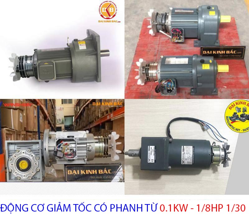 dong co giam toc phanh tu 0.1kw 1.8hp 1.30