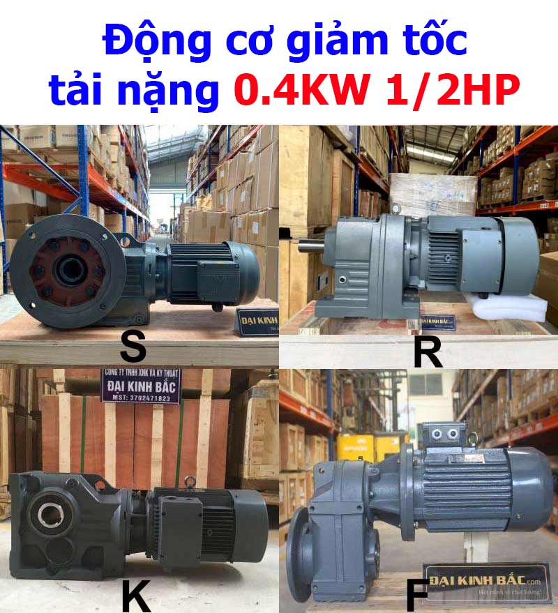 Động cơ giảm tốc tải nặng 0.4Kw 1/2HP