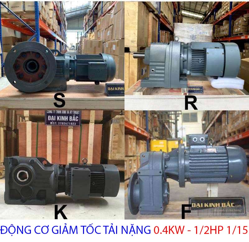 động cơ giảm tốc tải nặng 0.4kw 1.2hp 1.15