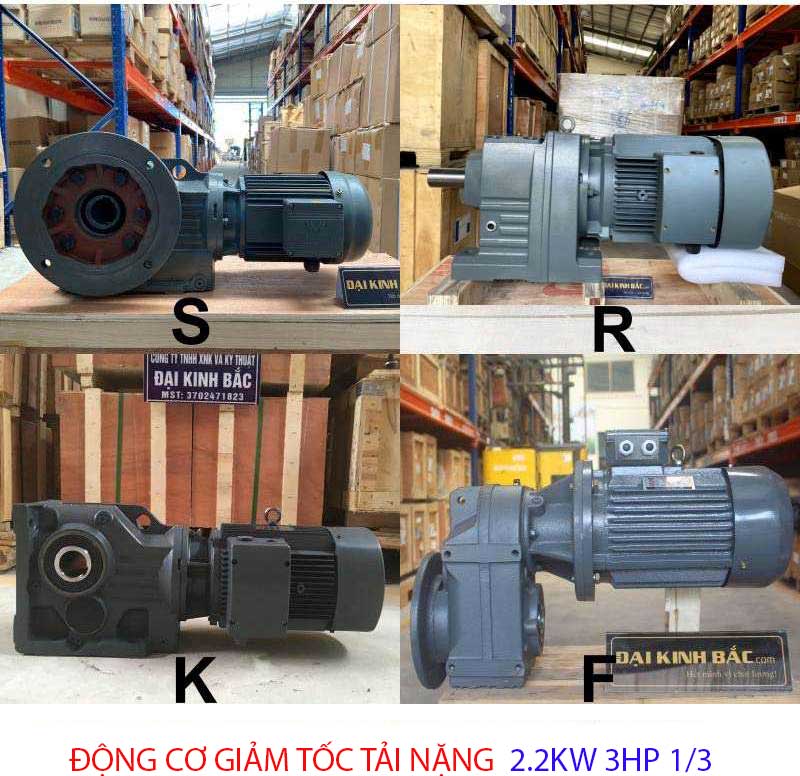 động cơ giảm tốc 2.2kw 3hp 1/3