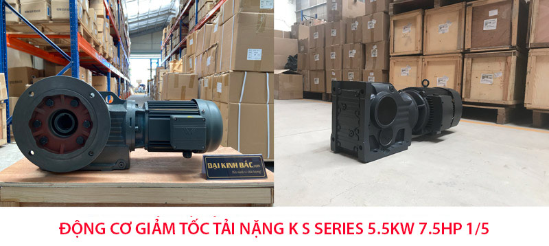 động cơ giảm tốc 5.5kw 7.5hp 1/5