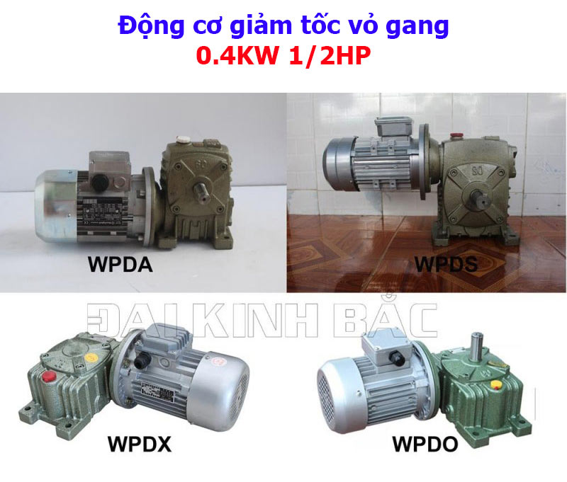Động cơ giảm tốc vỏ gang 0.4Kw 1/2HP