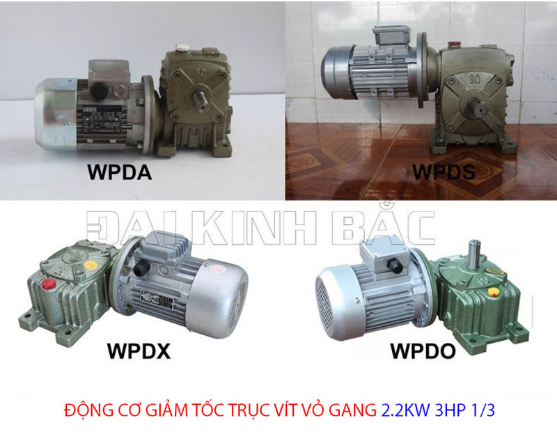 động cơ giảm tốc 2.2kw 3hp 1/3