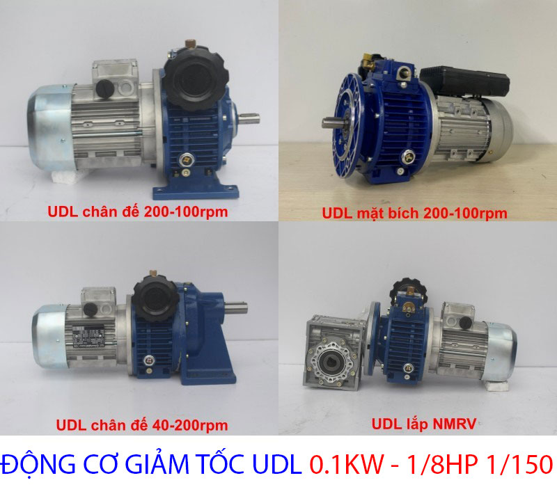 động cơ giảm tôc udl 0.1kw 1.8hp 1.150