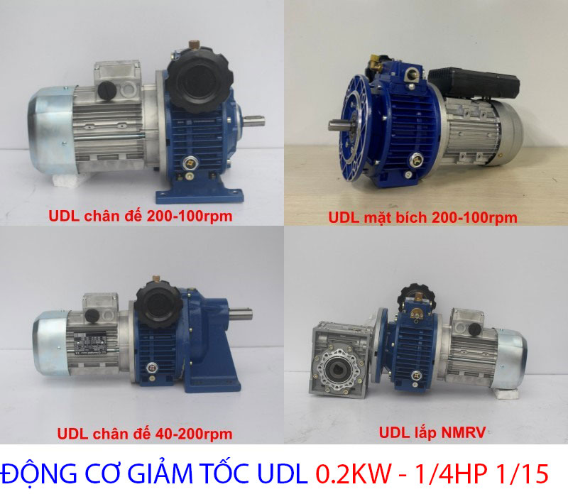 động cơ giảm tốc udl 0.2kw 1.4hp 1.15