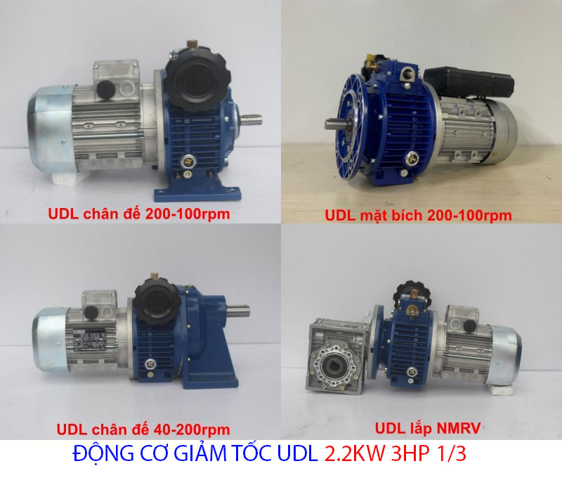 động cơ giảm tốc 2.2kw 3hp 1/3