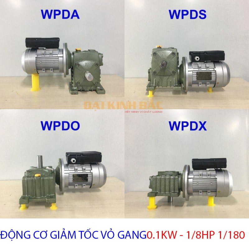 động cơ giảm tốc vỏ gang 0.1kw 1/8hp 1/180