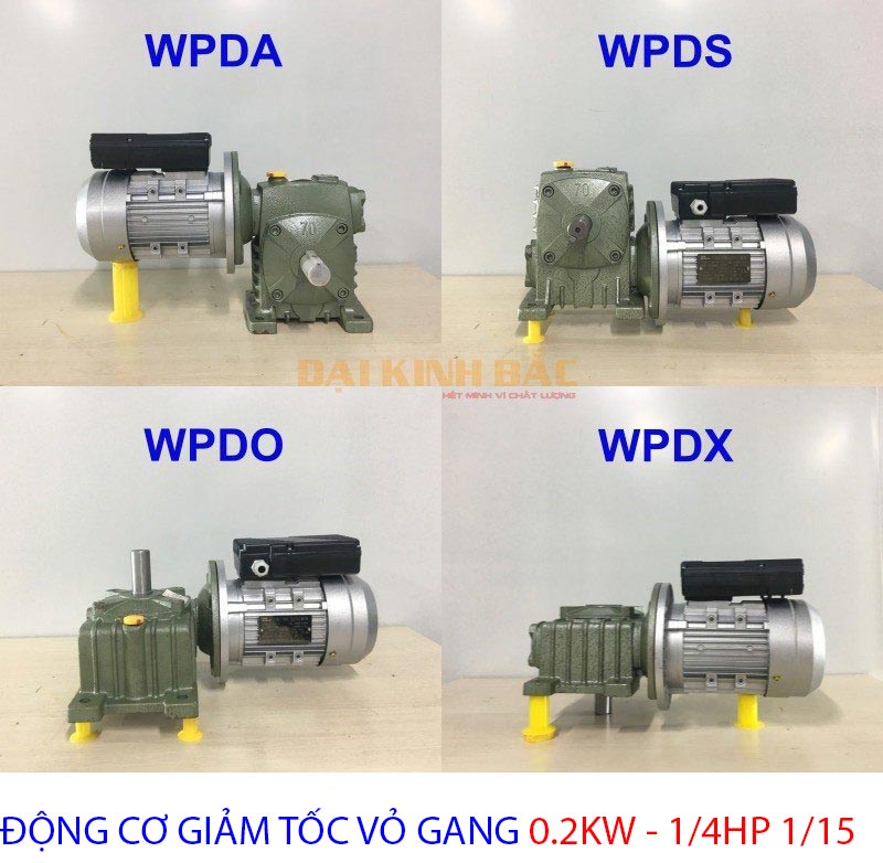 động cơ giảm tốc vỏ gang 0.2kw 1.4hp 1.15