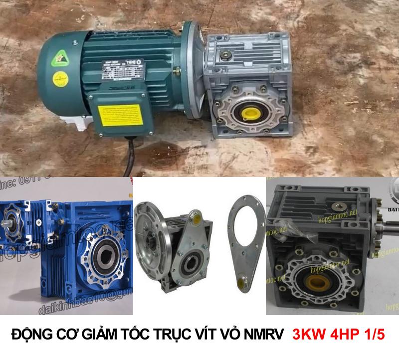 động cơ giảm tốc 3kw 4hp 1/5