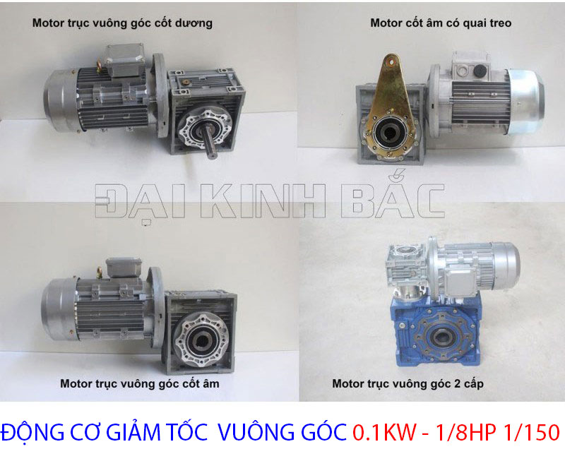 động cơ giảm tốc vuông góc 0.1kw 1.8hp 1.150
