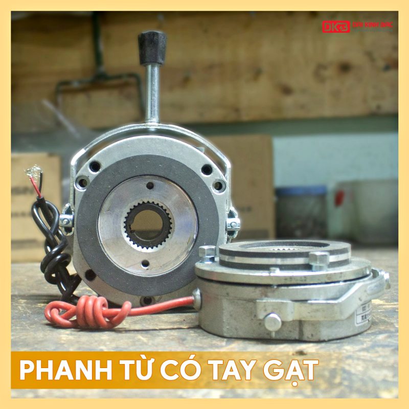 Phanh từ có tay gạt