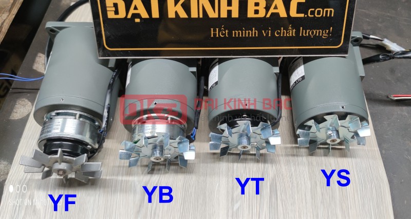 So sánh cấu tạo của motor giảm tốc mini YS, YT, YB, YF
