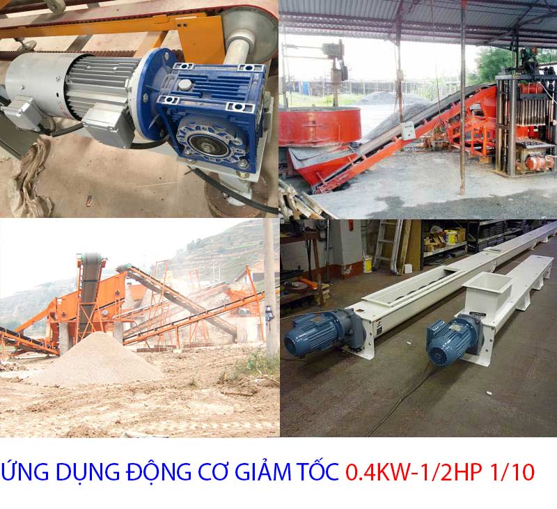 ứng dụng động cơ giảm tốc 0.4kw 1.2hp 1.10