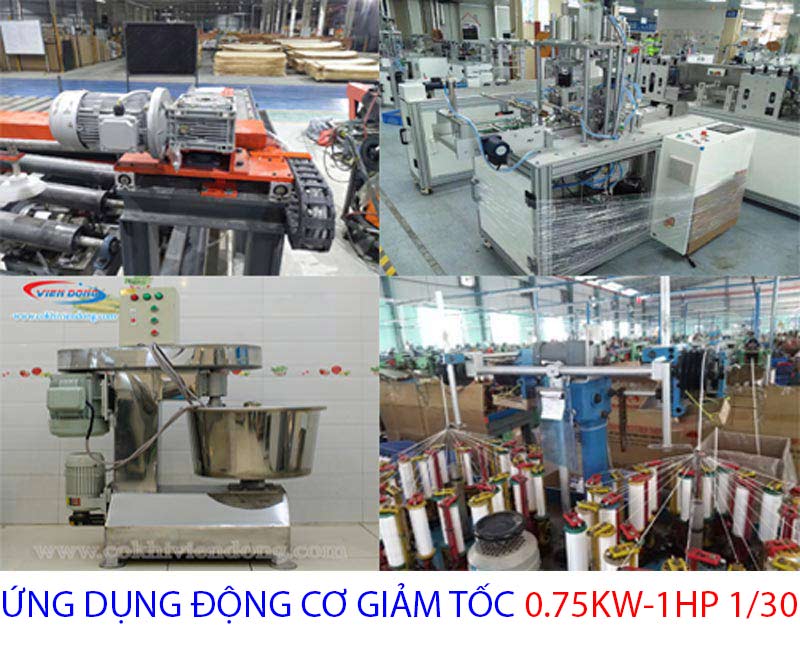 ứng dụng động cơ giảm tốc udl 0.75kw 1hp 1.30