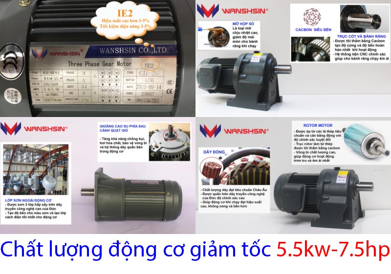 chat luong dong co giam toc 5.5kw 7.5hp