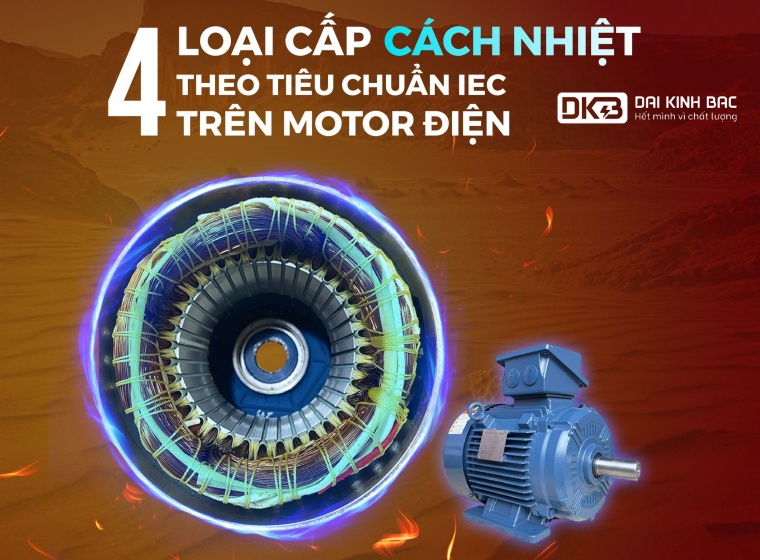 4 CẤP CÁCH NHIỆT THEO TIÊU CHUẨN IEC TRÊN MOTOR ĐIỆN