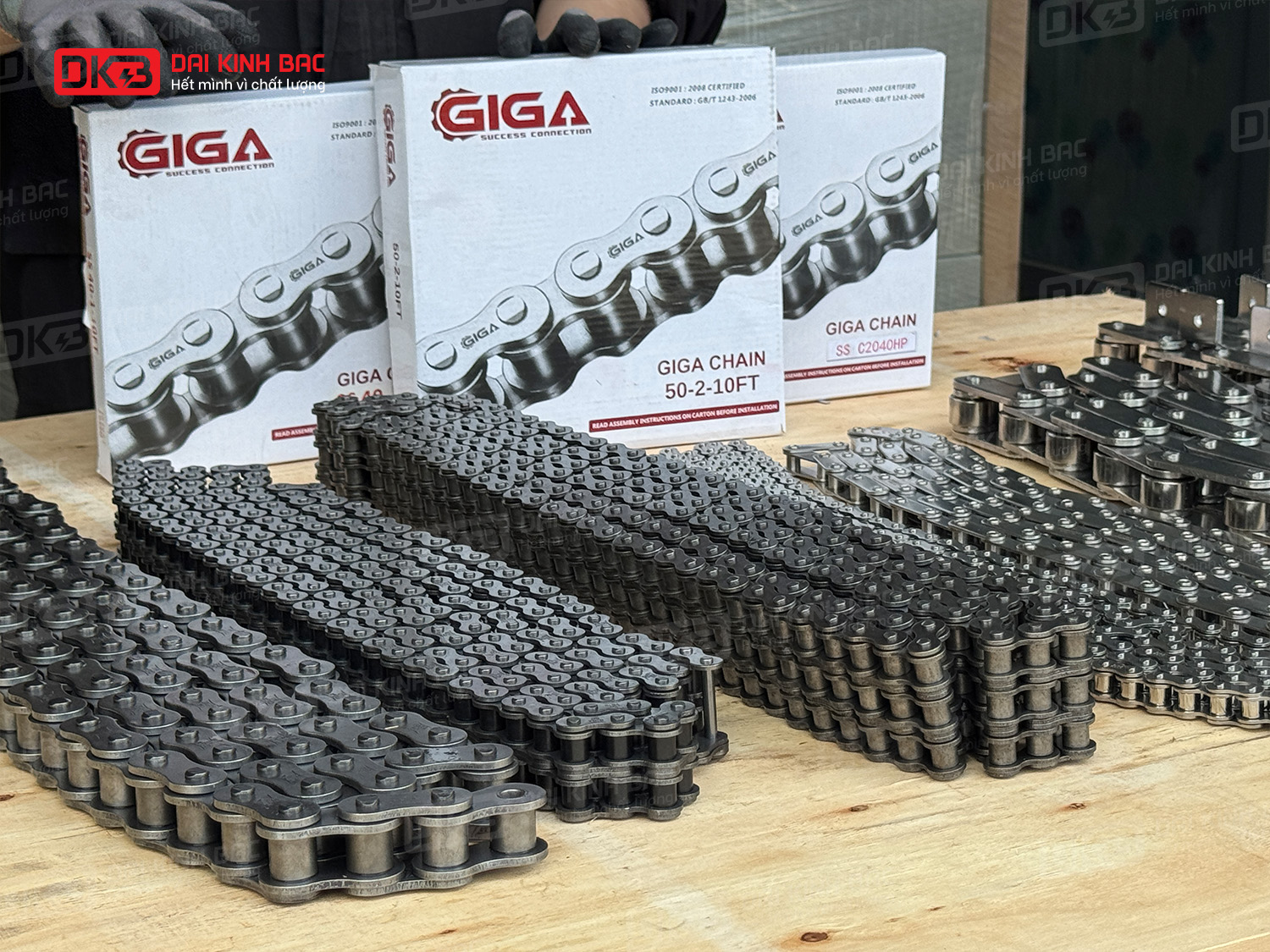 XÍCH CÔNG NGHIỆP GIGA - MÁ XÍCH DÀY, TẢI KHOẺ, VẬN HÀNH ÊM