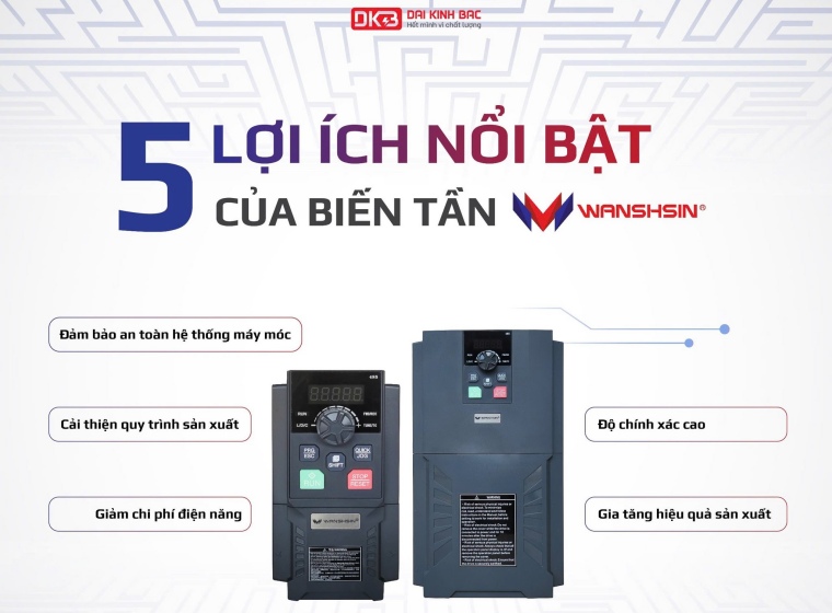 5 LỢI ÍCH NỔI BẬT CỦA BIẾN TẦN WANSHSIN