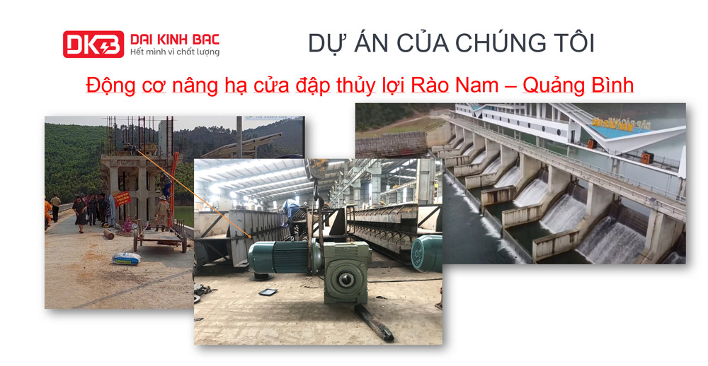 Động cơ nâng hạ cửa đập thủy lợi Rào Nam – Quảng Bình