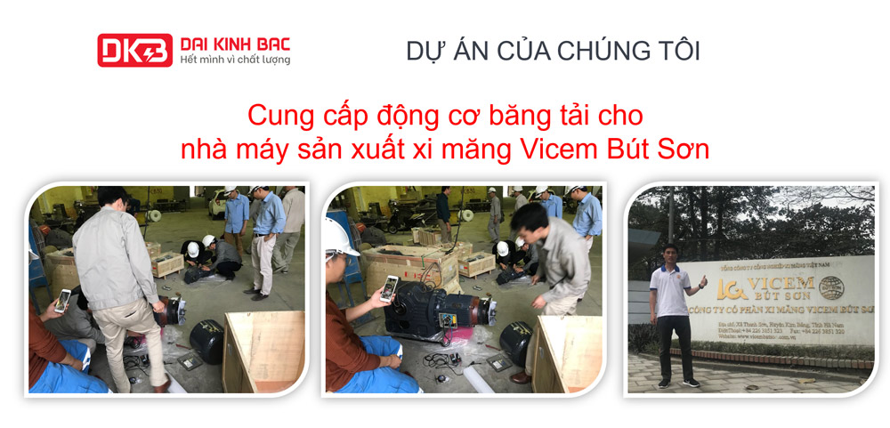Cung cấp động cơ băng tải cho nhà máy sản xuất xi măng Vicem Bút Sơn