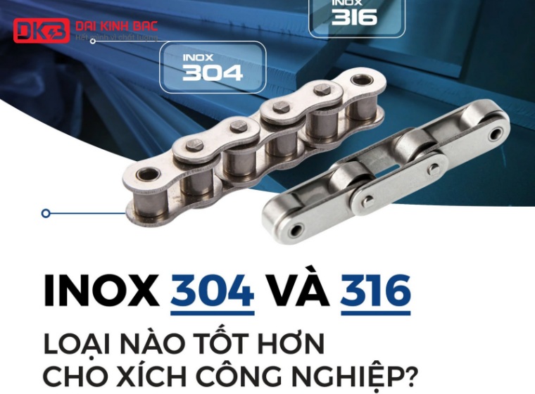 INOX 304 VÀ INOX 316 - LOẠI NÀO TỐT HƠN CHO XÍCH CÔNG NGHIỆP?