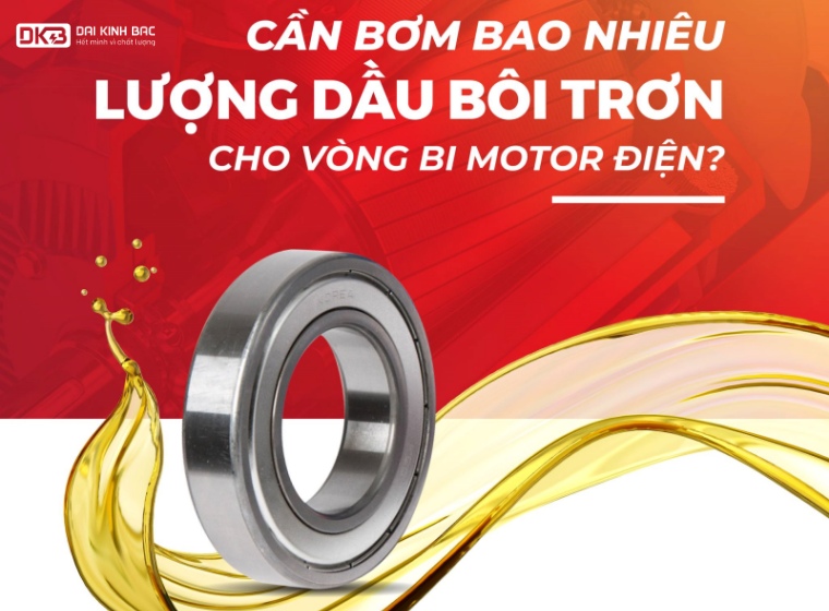 LƯỢNG DẦU BÔI TRƠN CẦN BƠM CHO VÒNG BI, BẠC ĐẠN MOTOR ĐIỆN