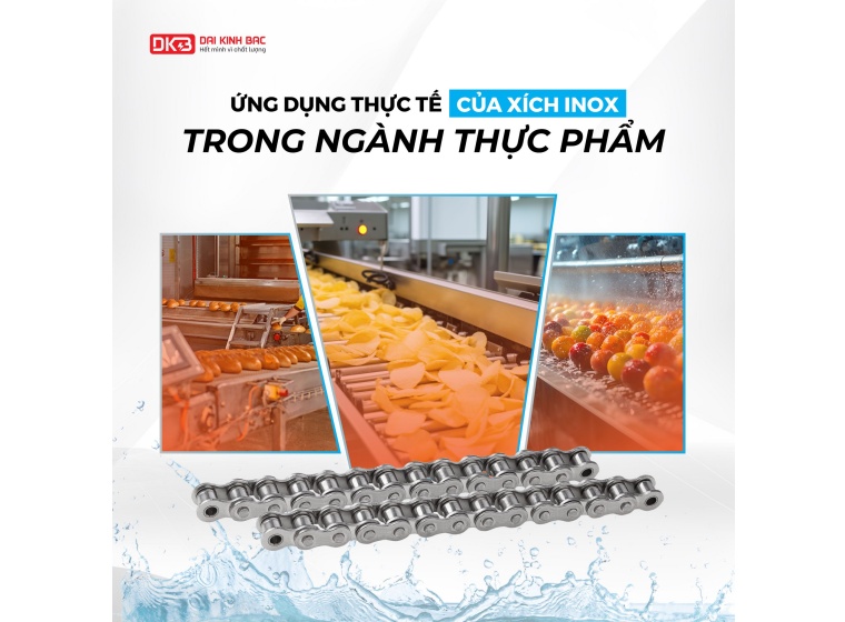 ỨNG DỤNG THỰC TẾ CỦA XÍCH INOX TRONG NGÀNH THỰC PHẨM