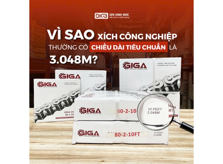 VÌ SAO XÍCH CÔNG NGHIỆP THƯỜNG CÓ CHIỀU DÀI TIÊU CHUẨN LÀ 3.048M?