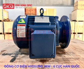 ĐỘNG CƠ ĐIỆN HYOSUNG 3KW - 4HP 6P 6 CỰC - HÀN QUỐC